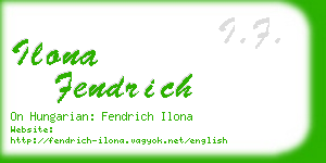 ilona fendrich business card